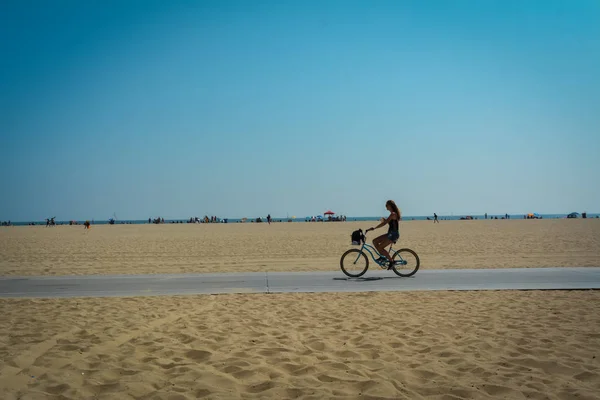 Cicling Venice Beach California Usa — Stock fotografie