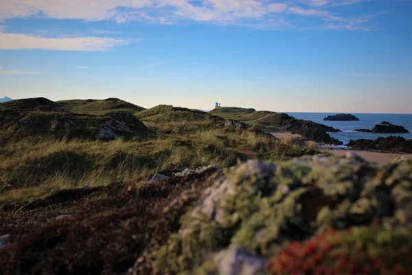 Das Kreuz Und Der Leuchtturm Hintergrund — Stockfoto