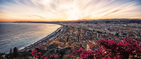 Ville Nice Sur Côte Azur Été — Photo