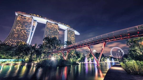 Jardines Cerca Bahía Singapur — Foto de Stock