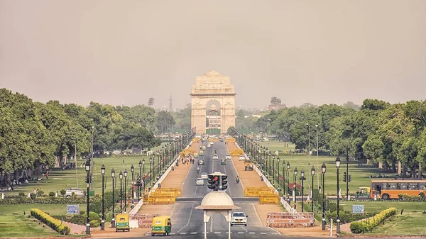 Das Indische Tor Kriegsdenkmal New Delhi Indien — Stockfoto