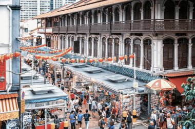 Nisan 2018 - Chinatown, Singapur - Smith sokak pazar mahallesinde