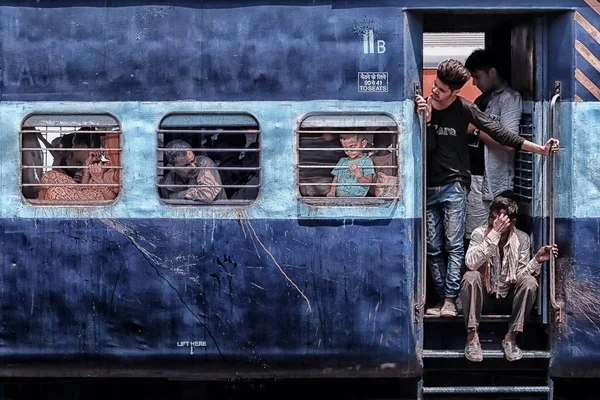 Mai 2018 New Delhi Inde Voiture Deuxième Classe Dans Gare — Photo