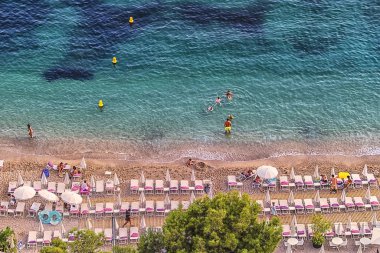 Fransız Rivierası'nda Ağustos 2018 - VILLEFRANCHE Sur Mer, Fransa - Holiday beach
