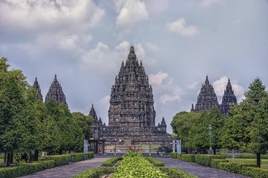 Prambanan temple in Java, Indonesia clipart