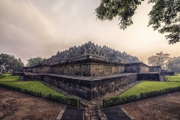 Vroege Ochtend Borobudur Tempel Java — Stockfoto
