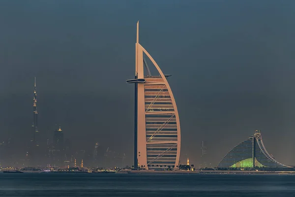 Dubai Ciudad Por Noche — Foto de Stock