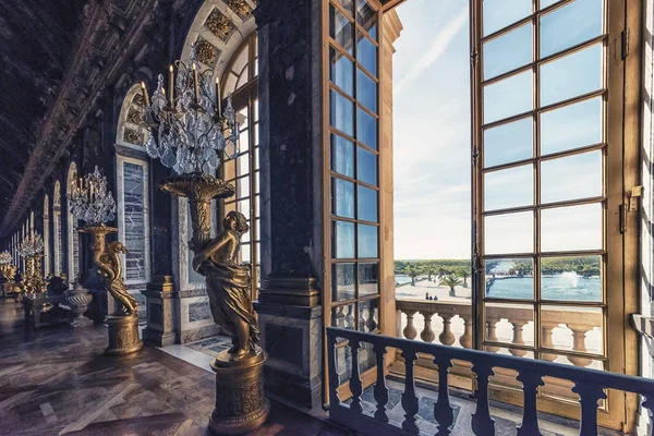 Zrcadlový Sál Paláci Versailles Paříže Francie — Stock fotografie