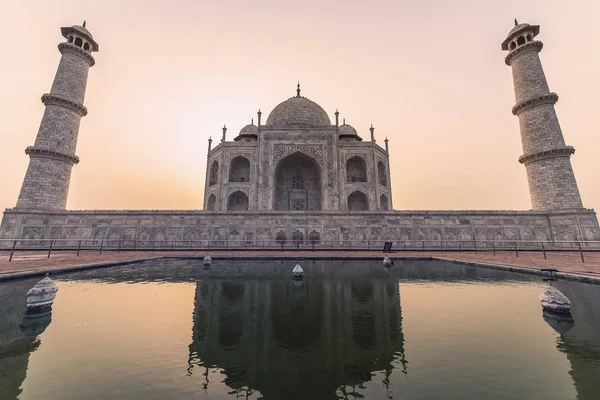 Taj Mahal Lever Soleil Agra Inde — Photo