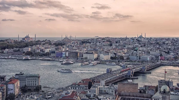 October 2016 Istanbul Turkey Istanbul City Viewed Galata Tower — Stock Photo, Image