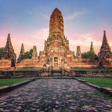 Ayutthaya tapınakta WAT Chai Watthanaram