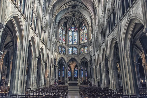 All Interno Della Chiesa Saint Severin Parigi — Foto Stock