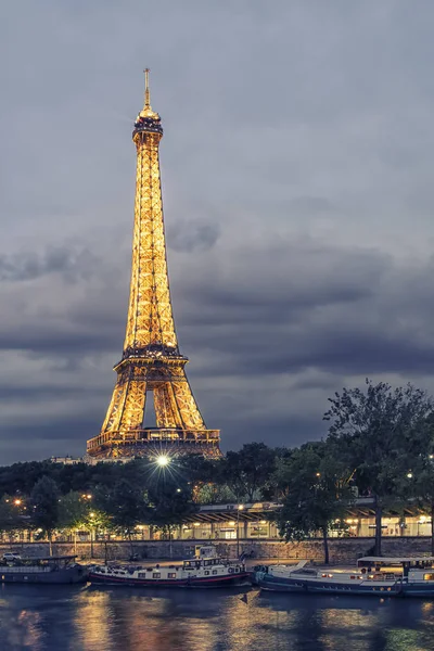 Eiffel Tower Evening Paris — Φωτογραφία Αρχείου