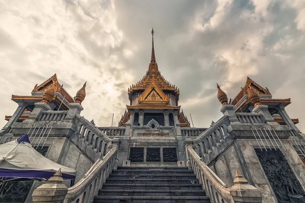 Temple Wat Traimit Avec Intérieur Bouddha Doré Bangkok — Photo