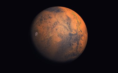 Mars gezegeni, Nasa tarafından döşenmiş bu görüntü unsurları