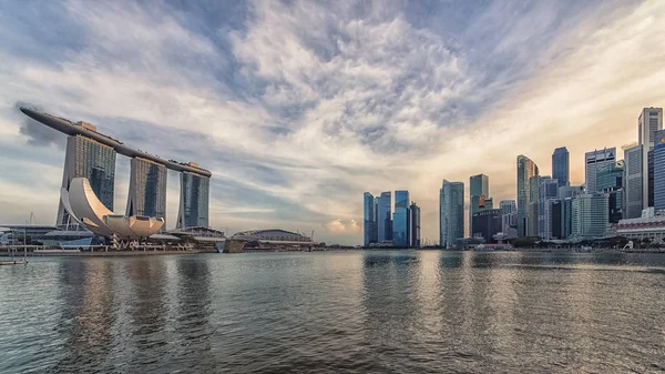 Marina Bay Evening Singapore — Stock Photo, Image