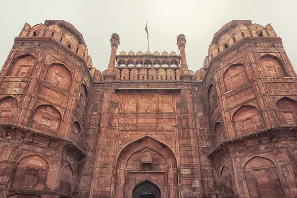 Fort Rouge Dans Vieux Delhi Inde — Photo