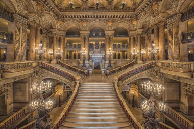 Palais Garnier içinde Merdiven, Paris'te opera binası