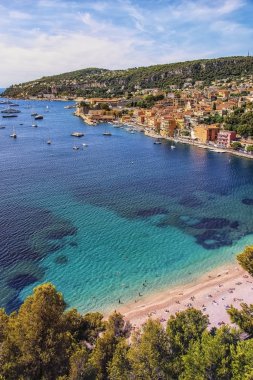 Küçük köy ile Fransız Rivierası'nda sahil şeridi: Villefranche Sur Mer