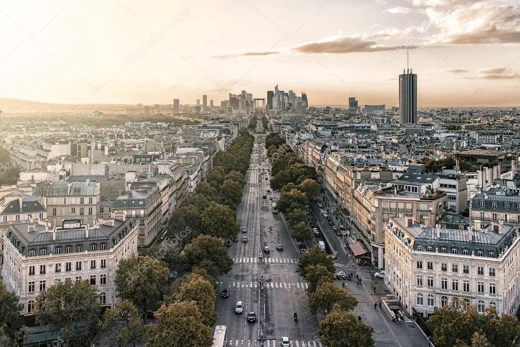 Paris viewed from the Arc De Triomphe
