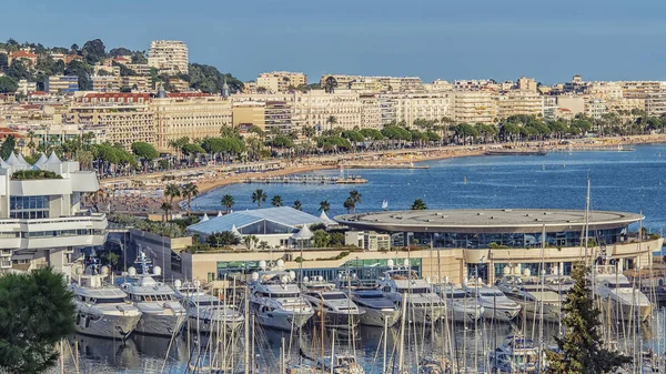 Cidade Cannes Verão Riviera Francesa — Fotografia de Stock
