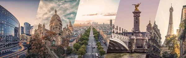 Paris Famous Landmarks Collage — Stock Photo, Image