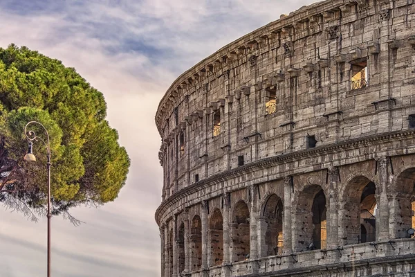 Kolezyum Roma Nın Ünlü Anıtı — Stok fotoğraf