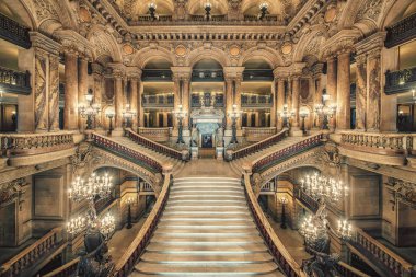 Palais Garnier içinde Merdiven, Paris'te opera binası