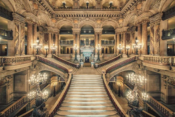 Escalier Intérieur Palais Garnier Opéra Paris — Photo