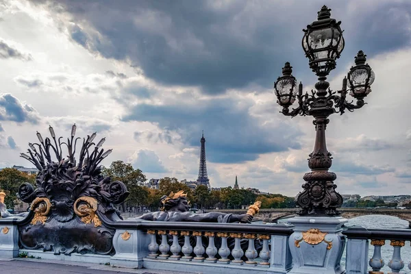 Alexandre Iii Silta Pariisissa — kuvapankkivalokuva