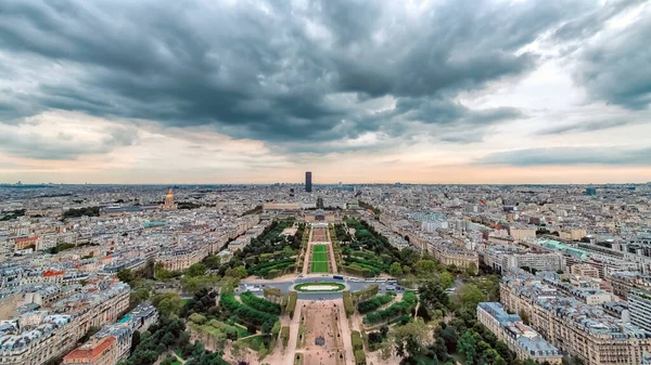 Panorama Cidade Paris Pôr Sol — Fotografia de Stock