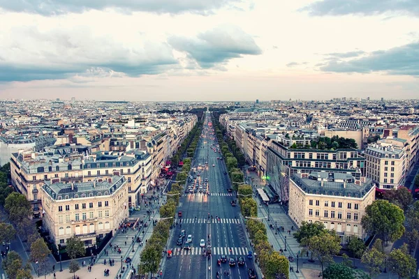 Панорама Парижа Закате — стоковое фото