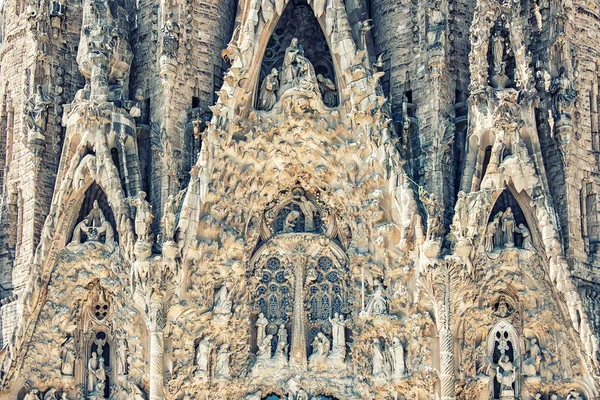 Fachada Sagrada Família Cidade Barcelona Espanha — Fotografia de Stock