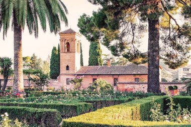 Granada, İspanya 'dan Alhambra.