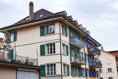 Bern, İsviçre'de geleneksel bir binanın resim
