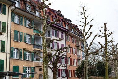 Bern, İsviçre'de geleneksel bir binanın resim