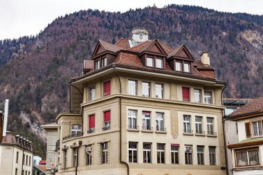 Interlaken, İsviçre için geleneksel bir ev resmi