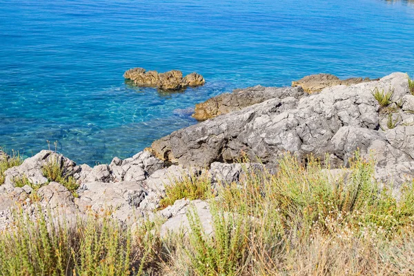 Amazing Clear Water Adriatic Sea Harbour Krk Island Croatia — Stock Photo, Image