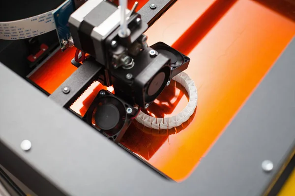 Cerrar Detalle Impresión Impresora Tridimensional — Foto de Stock