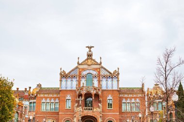 Picture of the famous Hospital de Sant Pau in Barcelona, Spain clipart