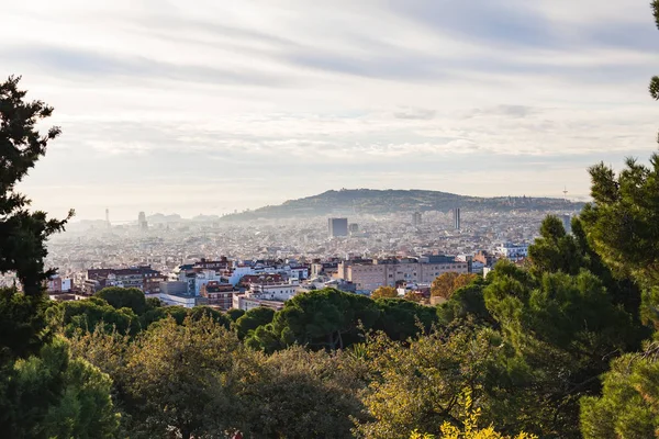 Slunečné Ráno Listopadu Parku Gell Barceloně Španělsko — Stock fotografie