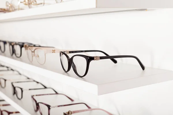 Close Picture Corrective Eye Glasses Optics Store — Stock Photo, Image