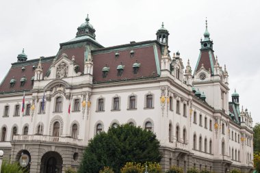 Slovenya'da güzel bir binanın resim