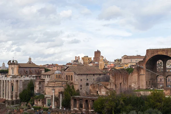 Foto Antigo Fórum Romano Roma Itália — Fotografia de Stock