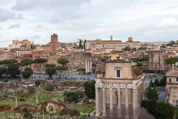 Foto Antigo Fórum Romano Roma Itália — Fotografia de Stock