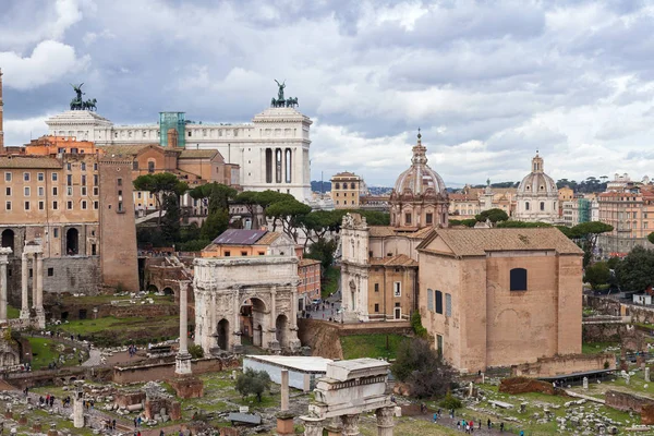 Foto Antigo Fórum Romano Roma Itália — Fotografia de Stock