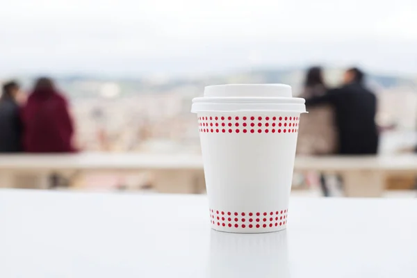 Kaffee mit Panoramablick — Stockfoto