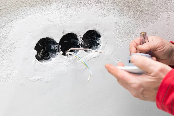 Electrician working