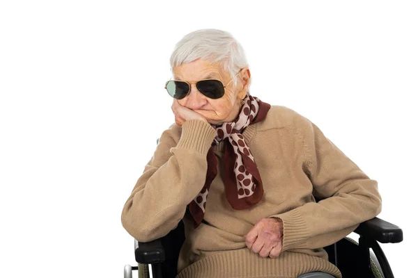 Blinde Seniorin — Stockfoto