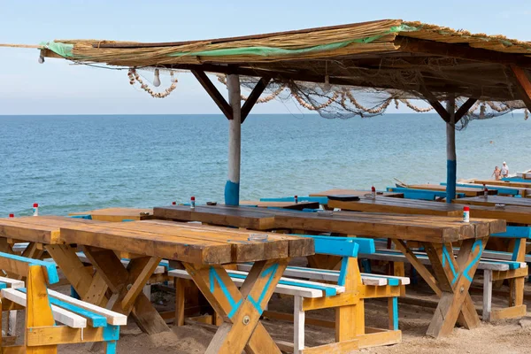 Farbenfrohe Terrassenbar am vama veche, Rumänien — Stockfoto